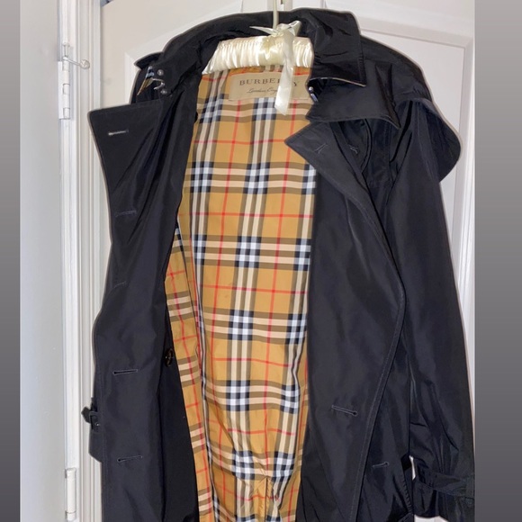 Burberry women’s black trenchcoat